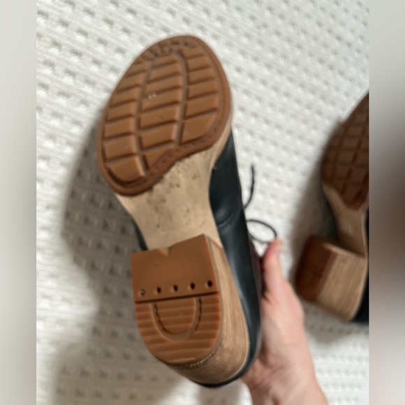 Whimsygoth Dark Academia Black leather lace up ankle boot - Picture 8 of 12